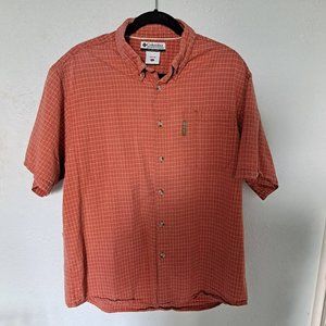 Columbia Men's Button Down Shirt Large Orange